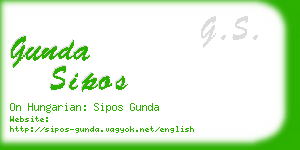 gunda sipos business card
